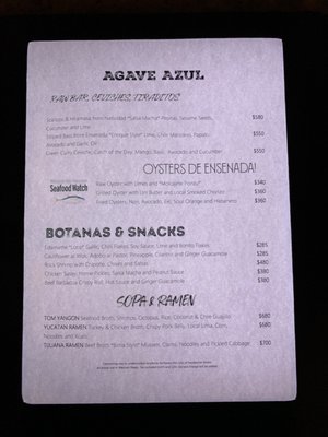 Menu photo 2 Agave Azul Playa del Carmen, ROO Menu photo 2 Agave Azul Playa del Carmen, ROO