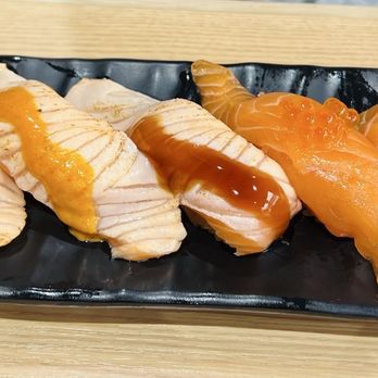 Waka Sakura Sushi Restaurant - Salmon 6 ways - Sushi Bars Near Me - Kapolei, Hawaii