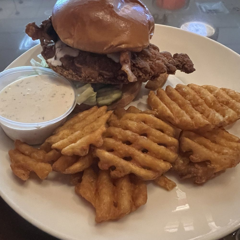 10 fries and an overcooked and overpriced chicken sandwich