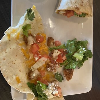 Blake's Kitchen & Kocktailz - Laughable! Maybe one chicken tender diced up in the whole damn wrap. What an embarrassment! - New American Near Me - Columbus, Texas