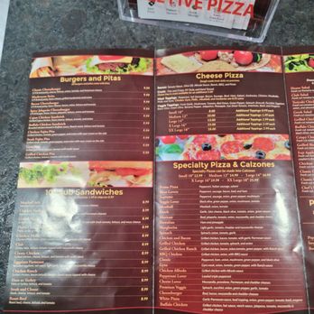 Till Five Pizza - a menu on a table - Pizza Near Me - Nashville, Tennessee
