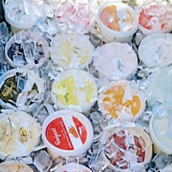 Old LA - Highland Park Certified Farmers Market - Some of Bonjours' over 60 flavors of kefir yogurt including sheep milk and Vegan options