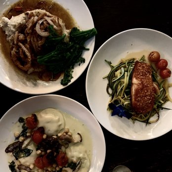 Prato 850 - Braised Short Rib, Parmigiano encrusted salmon and Vegan Ravioli - Gastropubs Near Me - Commack, New York