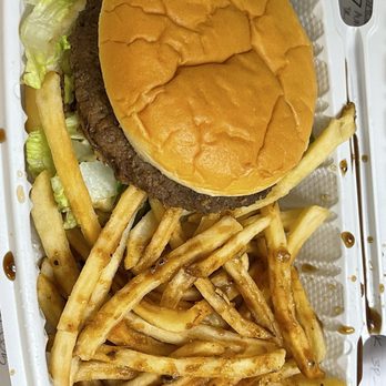 H & T Burgers - Teri burger with Teri fries combo - Burgers Near Me - Kaneohe, Hawaii