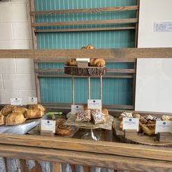 Baked & Brew - Pastries include muffins, croissants and cinnamon rolls.