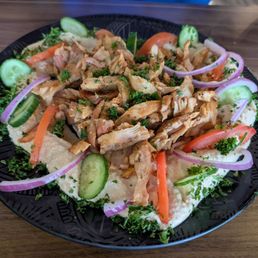 Chicken Shawarma Hummus Chicken Shawarma Hummus