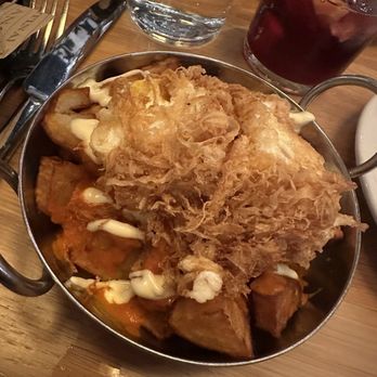 Bulla Gastrobar - Patatas Bravas add an egg - Spanish Near Me - Miami, Florida