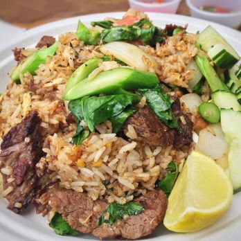 55 Thai Kitchen - Fried rice with beef. Flavorful! - Thai Near Me - San Diego, California