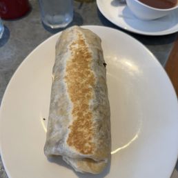 Breakfast Burrito with sauce on the side