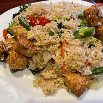 Thai Sana Restaurants - Thai Basil Fried Rice with Tofu and Vegetables - Thai Near Me - Ellsworth, Maine Thai Sana Restaurants - Thai Basil Fried Rice with Tofu and Vegetables - Thai Near Me - Ellsworth, Maine