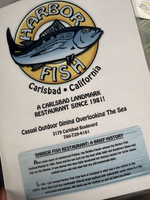 Menu photo 2 Harbor Fish Cafe Carlsbad, CA