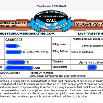 Trusted Plumbing & Heating - A reasonably estimate. - Plumbing Near Me - Renton, Washington Trusted Plumbing & Heating - A reasonably estimate. - Plumbing Near Me - Renton, Washington