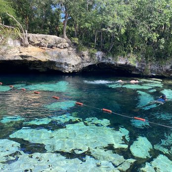 Cenote Azul - Deeper end after the ropes - Lakes Near Me - Chacalal, ROO Cenote Azul - Deeper end after the ropes - Lakes Near Me - Chacalal, ROO