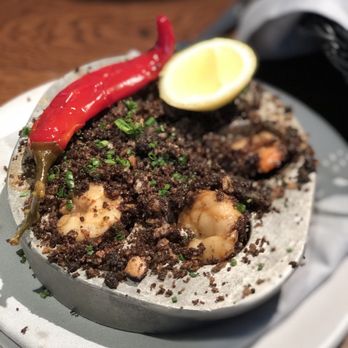 Aba - Black Garlic Shrimp Scampi - Mediterranean Near Me - Chicago, Illinois
