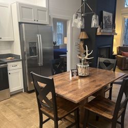 Beds Etc., Amish Home Furniture - Barnwood dining table.