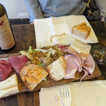 Cantina dei Papi - We got the small board for two people. The white spread was truffle which we didn't care for, but that goat cheese was perfect! - Wine Bars Near Me - Rome, RM Cantina dei Papi - We got the small board for two people. The white spread was truffle which we didn't care for, but that goat cheese was perfect! - Wine Bars Near Me - Rome, RM