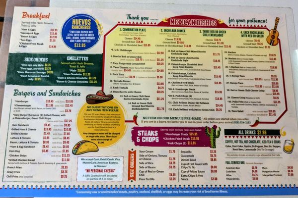 Menu photo 1 Romo's Cafe Holbrook, AZ Menu photo 1 Romo's Cafe Holbrook, AZ