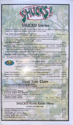 Menu photo 7 Shucks Abbeville, LA Menu photo 7 Shucks Abbeville, LA