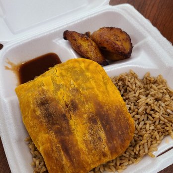 Da Blue Lagoon: Jamaican Kitchen - Beef Patty (Meal) - Caribbean Near Me - Indianapolis, Indiana