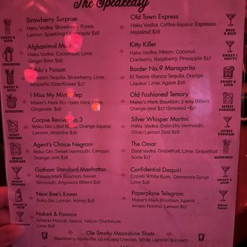 The Speakeasy - Menu (May 2026) - Speakeasies Near Me - Pasadena, California The Speakeasy - Menu (May 2026) - Speakeasies Near Me - Pasadena, California