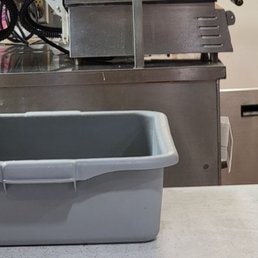 Dirty on scrubbed prep area