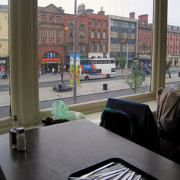 Second floor window view from Beshoff's.