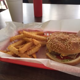 The double cheese butger and fries. Great lunch cap. The double cheese butger and fries. Great lunch cap.