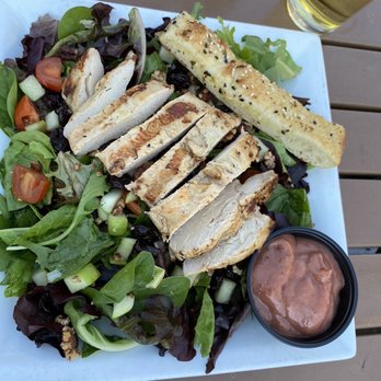 Center Street Grille - Michigan Cherry Salad with chicken, dressing on side - Sports Bars Near Me - Northville, Michigan