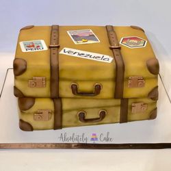 Absolutely Cake - Travel suitcase groom's cake