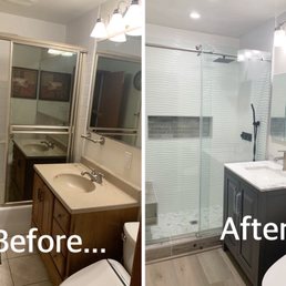 Before & after bathroom remodel Before & after bathroom remodel