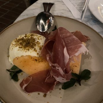 1 Pico - Burata with prosciutto melon and crushed pistachio - New American Near Me - Santa Monica, California