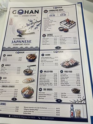 Menu photo 1 Gohan Sushi Milpitas, CA