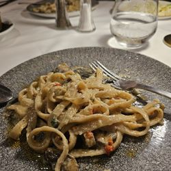 Vittorio’s Italian Eatery - Fettuccine Alfredo with grilled chicken and wild mushrooms