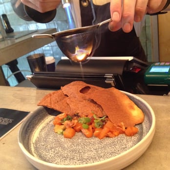 Gerard's Bar - The lardo being melted over the Mahi Mahi tuna - Cocktail Bars Near Me - Fortitude Valley, QLD