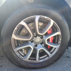 Kwik N Kleen Car Wash - This is after cleaning half of the rim by hand so you can see how dirty it was left by the machine.