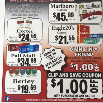 eagle 20 cigarette coupons DISCOUNT TOBACCO AND FIREWORKS - Updated May 2026 - 20956 E Iowa Missouri  St, Lancaster, Missouri - Fireworks - Phone Number