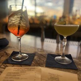 Drinks at sunset. Drinks at sunset.