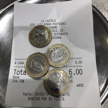La Castela - 4 tapas. 4 cañas. €6. Otherworldly good deal. - Spanish Near Me - Madrid, M