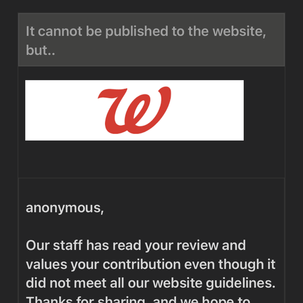 the notification screen for walgreens the notification screen for walgreens