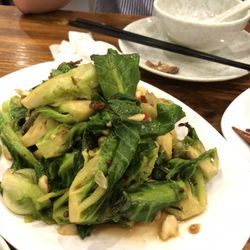 泰仔美食 - Flash fried mustard greens