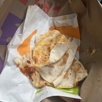 Taco Bell - This is how I received my Chicken Quesadilla - Fast Food Near Me - Jenison, Michigan Taco Bell - This is how I received my Chicken Quesadilla - Fast Food Near Me - Jenison, Michigan