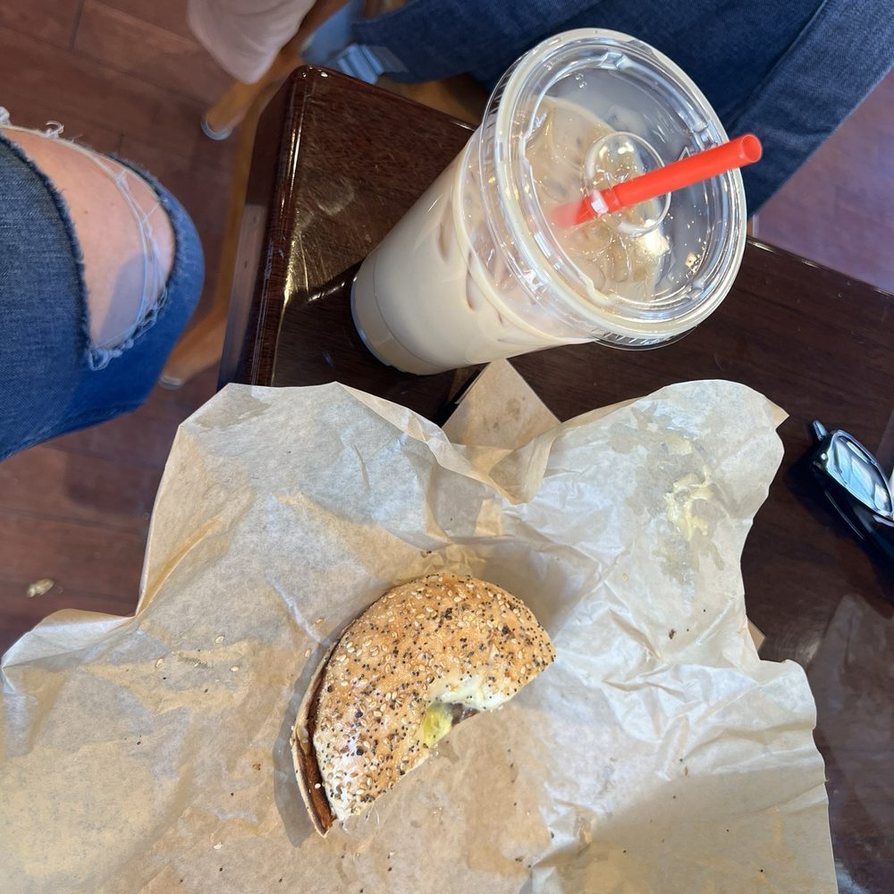 Bagel sandwich & coffee