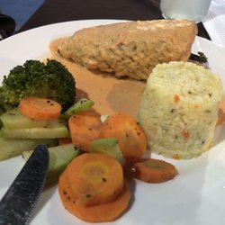 Chendo's - Chile Relleno stuffed with seafood. Delicious!
