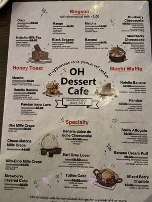 Menu photo 6 OH Dessert Cafe San Francisco, CA