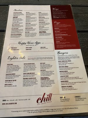 Menu photo 6 Chill Bar & Grill Lewisville, TX Menu photo 6 Chill Bar & Grill Lewisville, TX