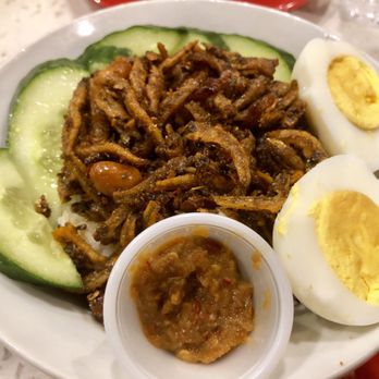 Kopitiam - Nasi Lemak – Coconut Rice, Fried Anchovies with Peanuts, Cucumbers, Hard Boiled Egg - Malaysian Near Me - New York, New York Kopitiam - Nasi Lemak – Coconut Rice, Fried Anchovies with Peanuts, Cucumbers, Hard Boiled Egg - Malaysian Near Me - New York, New York