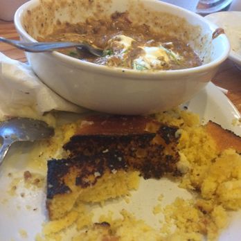 The New Mexicans - Pasty Pasole and Burnt Corn Bread at The New Mexicans. So sad. - New Mexican Cuisine Near Me - Everett, Washington