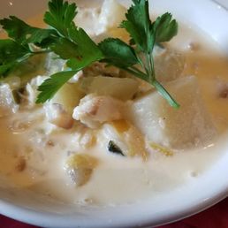 The local smoked haddock and potato soup. Good way to warm up