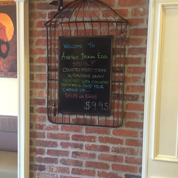 Another Broken Egg Cafe - Specials on the wall just as you walk in - Breakfast & Brunch Near Me - Pensacola, Florida Another Broken Egg Cafe - Specials on the wall just as you walk in - Breakfast & Brunch Near Me - Pensacola, Florida