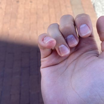 Honey & Co Boutique Spa - Cut on my pinky finger cuticle and tip of my finger from nail filing. Scratches on my other nails from super hard buffing and filing. - Hair Salons Near Me - Baltimore, Maryland